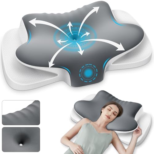 Nackenstützkissen von – Atmungsaktives Memory Foam Kissen für ergonomischen Schlaf in allen Positionen