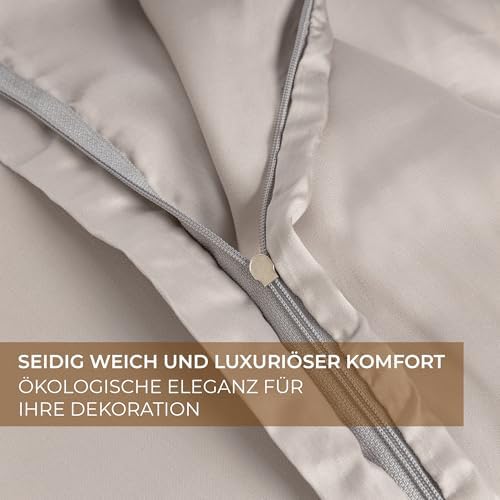 LAH Dream Deco 100% Tencel Lyocell Kissenbezug – Luxus für dekorative Kissen, hypoallergen & ultraweich in Petrol (40x40