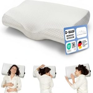 Orthopädisches Nackenstützkissen von – Ergonomisches Memory Foam Kissen für Nackenschmerzen, ideal für Rücken-, Bauch-