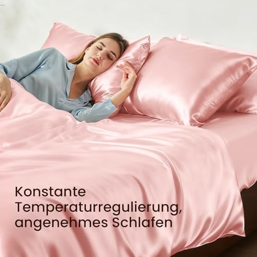 THXSILK 25 Momme Seidenkissenbezug für Haar und Haut - Hypoallergen mit verstecktem Reißverschluss, 40x80cm Holzkohle