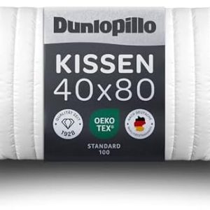 Dunlopillo Kopfkissen 40x80 cm – Oeko-Tex Zertifiziertes Schlafkissen für Allergiker, Ideal für Optimalen Schlaf