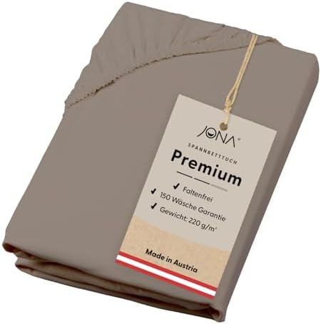 Premium Spannbettlaken 180-200 x 200 cm aus Jersey Baumwolle – ÖKO-TEX 100 zertifiziert für besten Schlafkomfort in Graf