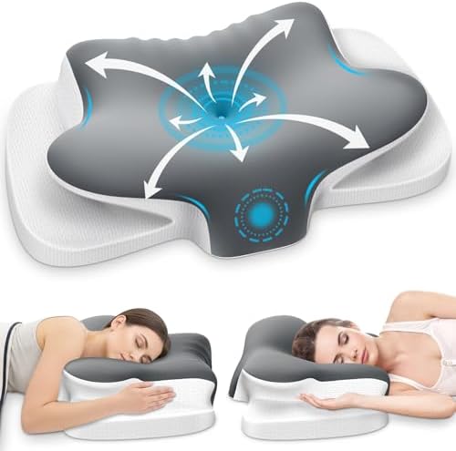 Nackenstützkissen von – Atmungsaktives Memory Foam Kissen für ergonomischen Schlaf in allen Positionen