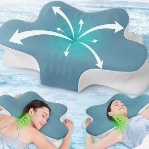 Orthopädisches Memory Foam Kopfkissen von – Ergonomisch & Höhenverstellbar für Seiten-, Rücken- & Bauchschläfer – Atmun