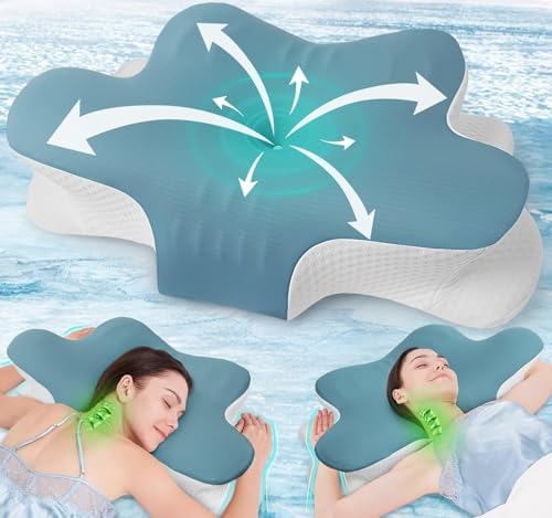 Orthopädisches Memory Foam Kopfkissen von – Ergonomisch & Höhenverstellbar für Seiten-, Rücken- & Bauchschläfer – Atmun