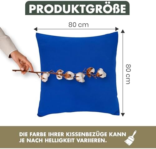 Kissenbezug 40 x 80 (2er Set) - Atmungsaktive 100% Baumwolle - Weich, Reißverschluss, für gemütliche Nächte