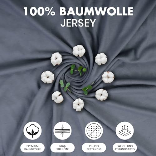 Kissenbezug 40 x 80 (2er Set) - Atmungsaktive 100% Baumwolle - Weich, Reißverschluss, für gemütliche Nächte