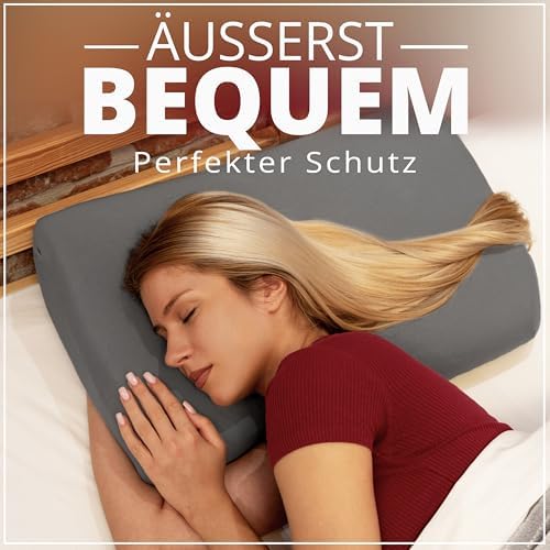 Gesundheitskissen Kissenbezug Set – 95% Baumwolle, Atmungsaktiv & Waschbar, Komfortabel für einen erholsamen Schlaf, 2er