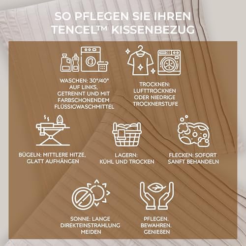 LAH Dream Deco 100% Tencel Lyocell Kissenbezug – Luxus für dekorative Kissen, hypoallergen & ultraweich in Petrol (40x40