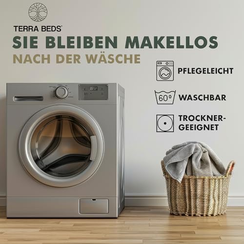 Kissenbezug 40 x 80 (2er Set) - Atmungsaktive 100% Baumwolle - Weich, Reißverschluss, für gemütliche Nächte