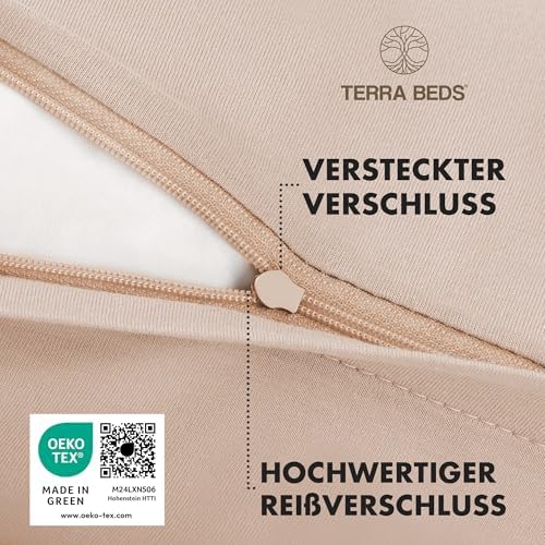 Kissenbezug 40 x 80 (2er Set) - Atmungsaktive 100% Baumwolle - Weich, Reißverschluss, für gemütliche Nächte