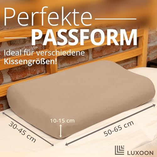 Gesundheitskissen Kissenbezug Set – 95% Baumwolle, Atmungsaktiv & Waschbar, Komfortabel für einen erholsamen Schlaf, 2er