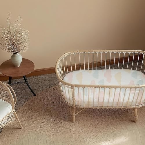 Musselin-Spannbettlaken für Kinderwagen 2er-Pack – Weich & Atmungsaktiv für Neugeborene, OEKO-TEX 100, 83 x 43 cm