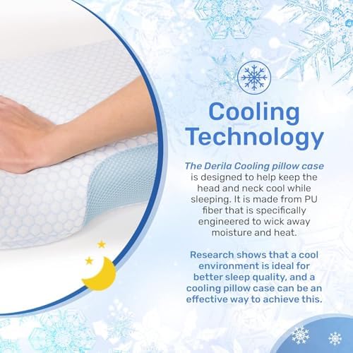 Derila Nackenkissen – Komfortables Memory Foam Kopfkissen für Seiten-, Rücken- und Bauchschläfer
