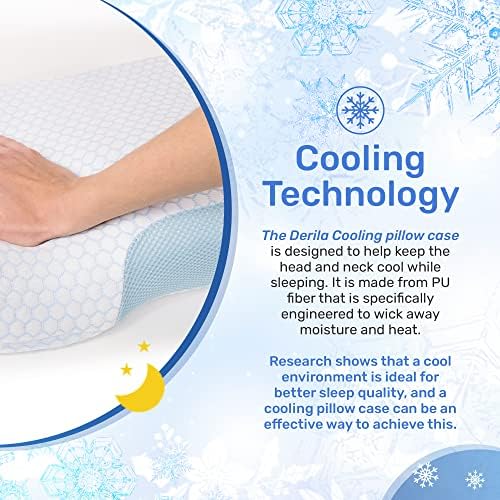 Derila Nackenkissen – Komfortables Memory Foam Kopfkissen für Seiten-, Rücken- und Bauchschläfer