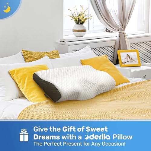 Derila Nackenkissen – Komfortables Memory Foam Kopfkissen für Seiten-, Rücken- und Bauchschläfer