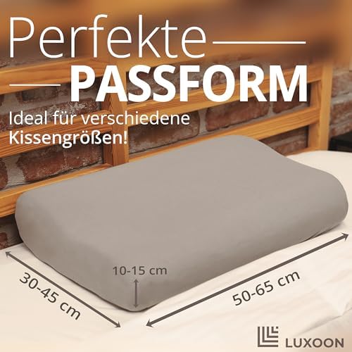 Gesundheitskissen Kissenbezug Set – 95% Baumwolle, Atmungsaktiv & Waschbar, Komfortabel für einen erholsamen Schlaf, 2er