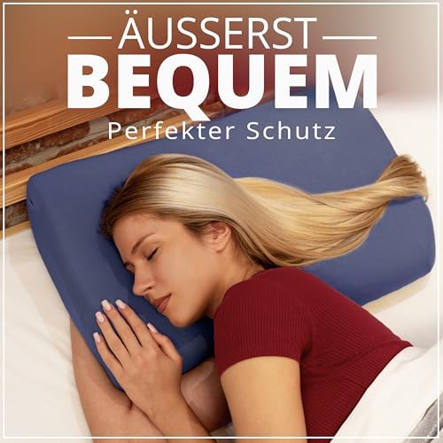 Gesundheitskissen Kissenbezug Set – 95% Baumwolle, Atmungsaktiv & Waschbar, Komfortabel für einen erholsamen Schlaf, 2er