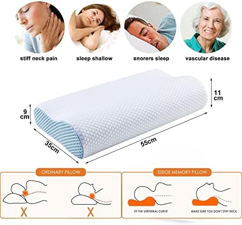 2025 Ergonomisches Hohe Dichte Memory Foam Kissen - Orthopädisches Kopfkissen für Nacken- und Schulterschmerzen mit abne