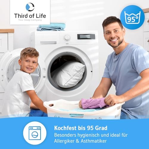 inSPIRO Kopfkissen 80x80 – Ergonomisches Premium Nackenstützkissen für alle Schlaftypen, OEKO-TEX®-zertifiziert, Made in