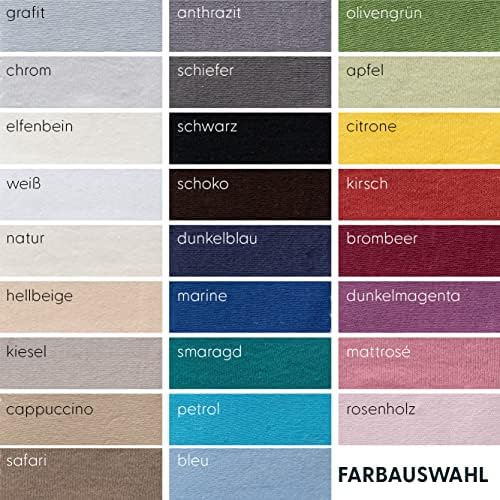 Premium Spannbettlaken 180-200 x 200 cm aus Jersey Baumwolle – ÖKO-TEX 100 zertifiziert für besten Schlafkomfort in Graf