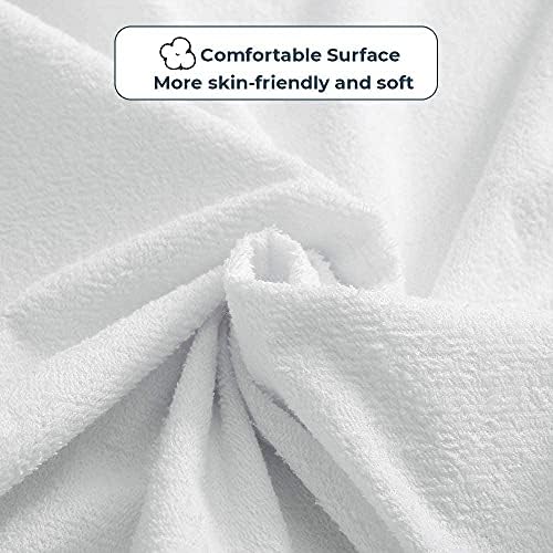 Bedecor 2er Set wasserdichte Baumwolle Kissenbezug - Atmungsaktiv & Anti-Milben für besseren Schlaf, Weiß 40x80cm