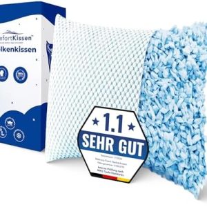 MKS Kopfkissen 80x80 – Ergonomisches Memory Foam Kissen mit kühlendem Gel für entspannenden Schlaf – Ideal für Rücken-,