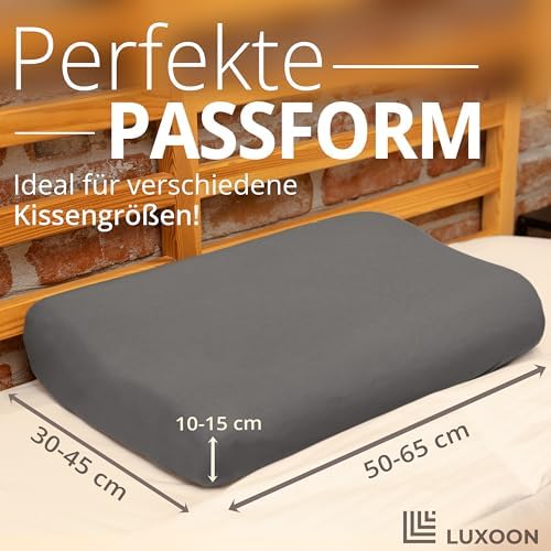 Gesundheitskissen Kissenbezug Set – 95% Baumwolle, Atmungsaktiv & Waschbar, Komfortabel für einen erholsamen Schlaf, 2er
