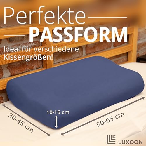 Gesundheitskissen Kissenbezug Set – 95% Baumwolle, Atmungsaktiv & Waschbar, Komfortabel für einen erholsamen Schlaf, 2er