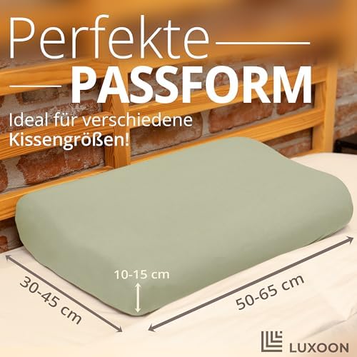 Gesundheitskissen Kissenbezug Set – 95% Baumwolle, Atmungsaktiv & Waschbar, Komfortabel für einen erholsamen Schlaf, 2er