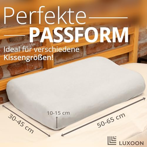 Gesundheitskissen Kissenbezug Set – 95% Baumwolle, Atmungsaktiv & Waschbar, Komfortabel für einen erholsamen Schlaf, 2er