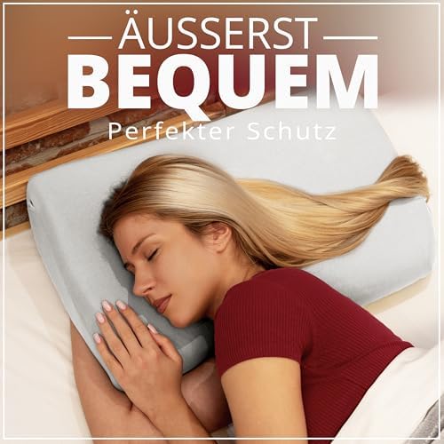 Gesundheitskissen Kissenbezug Set – 95% Baumwolle, Atmungsaktiv & Waschbar, Komfortabel für einen erholsamen Schlaf, 2er