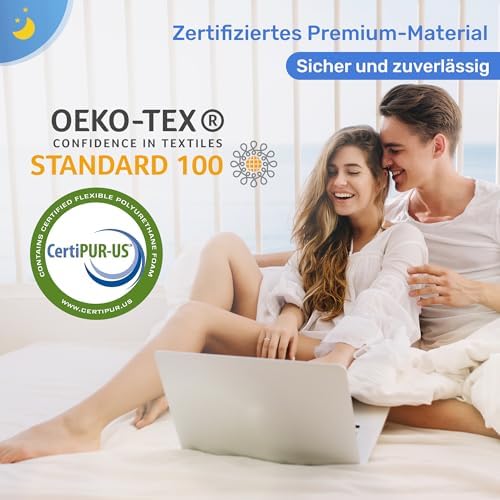 Derila Nackenkissen – Komfortables Memory Foam Kopfkissen für Seiten-, Rücken- und Bauchschläfer