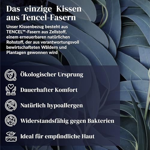 Ferò Nackenstützkissen 70x40x12 aus Memory-Foam – Atmungsaktiver Luxus für erholsame Nächte – Oeko-TEX zertifiziert!