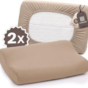 Gesundheitskissen Kissenbezug – Atmungsaktiv & Hautfreundlich, Hygienisch, 2er Pack, Sandfarbe, 30-45 x 50-65 cm