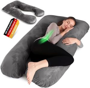 PillowDaddy Schlaftherapie Kissen | U-förmiges Seitenschläferkissen gegen Ischias- & Rückenschmerzen | Ideal für Schwang