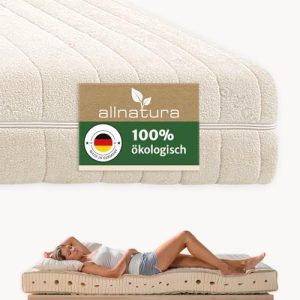 allnatura Naturlatex-Matratze 90x200 cm - Testsieger mit 7-Zonen-Stützsystem, ideal für gesunden Schlaf