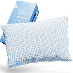 Ella Nackenstützkissen 40x80 – Ergonomisches Kissen für Nackenschmerzen – Ideal für Seitenschläfer & Rückenschläfer mit
